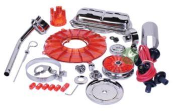 Kit Cromado Colorido Completo Motor, Vermelho, Empi, Vermelha 00-8653-0 | Fusca 1949-96, Kombi 1950-05 SKU: 00-8653-0