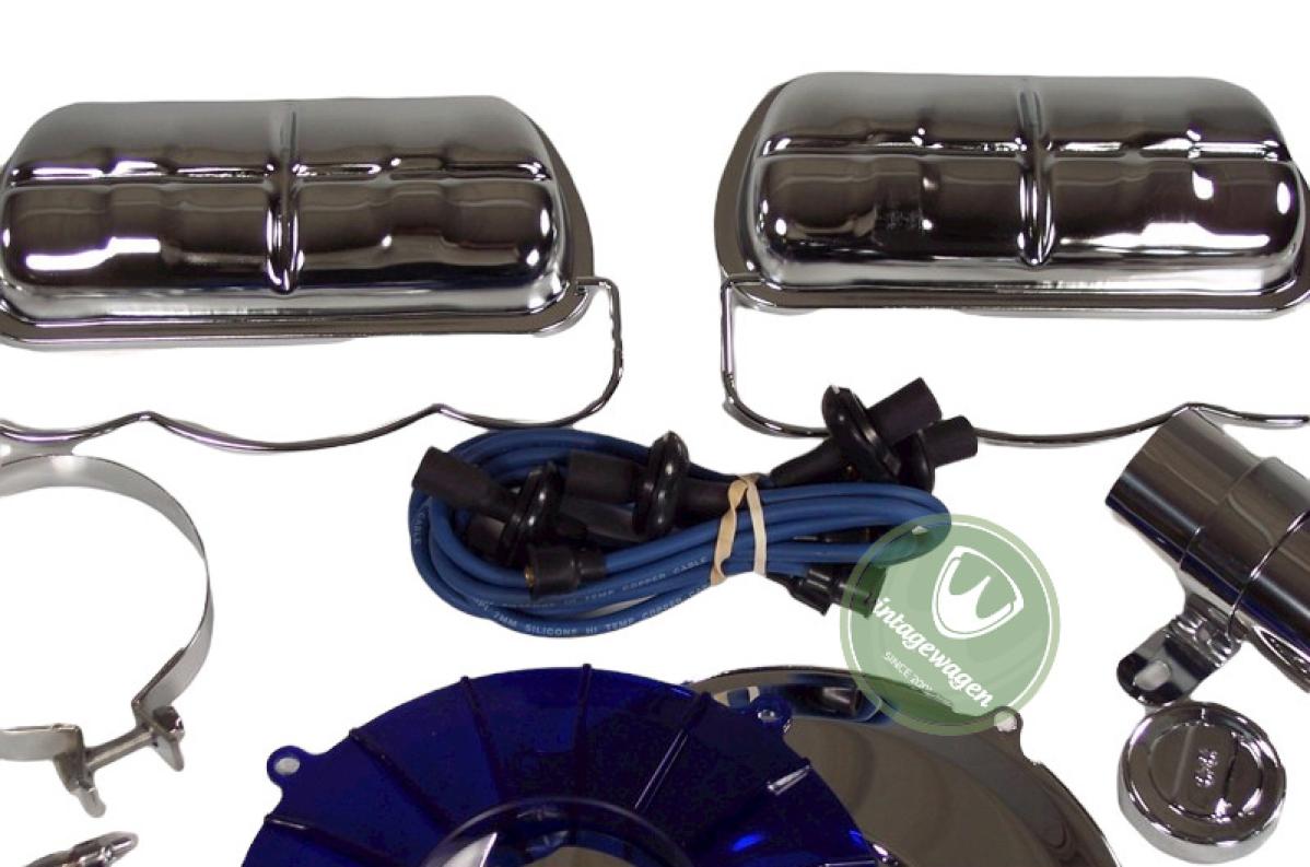 Kit Cromado Colorido Completo Motor, Azul, Empi 00-8654-0 | Fusca 1949-96, Kombi 1950-05 SKU: 00-8654-0