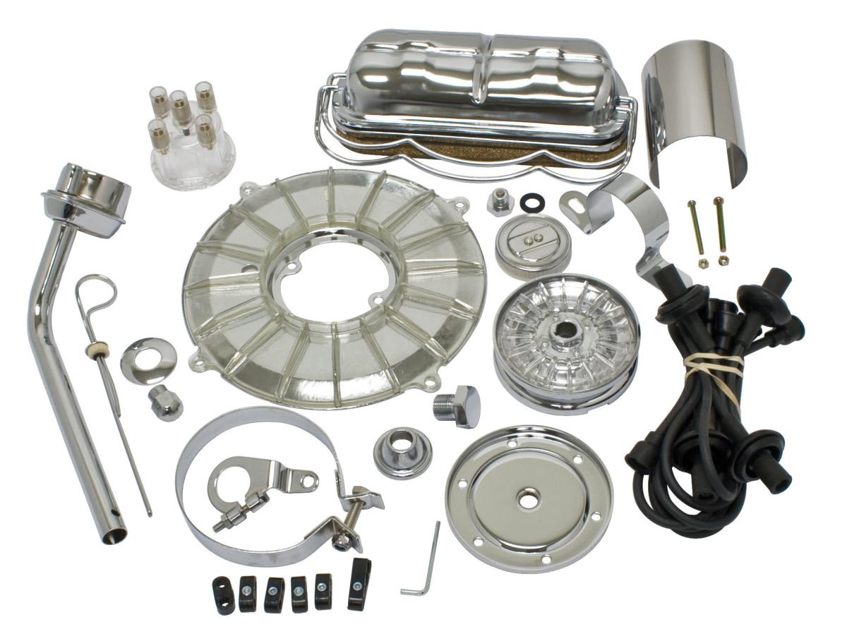 Kit Cromado Colorido Completo Motor, Transparente, Empi, Cristal 00-8656-0 | Fusca 1949-96, Kombi 1950-05 SKU: 00-8656-0