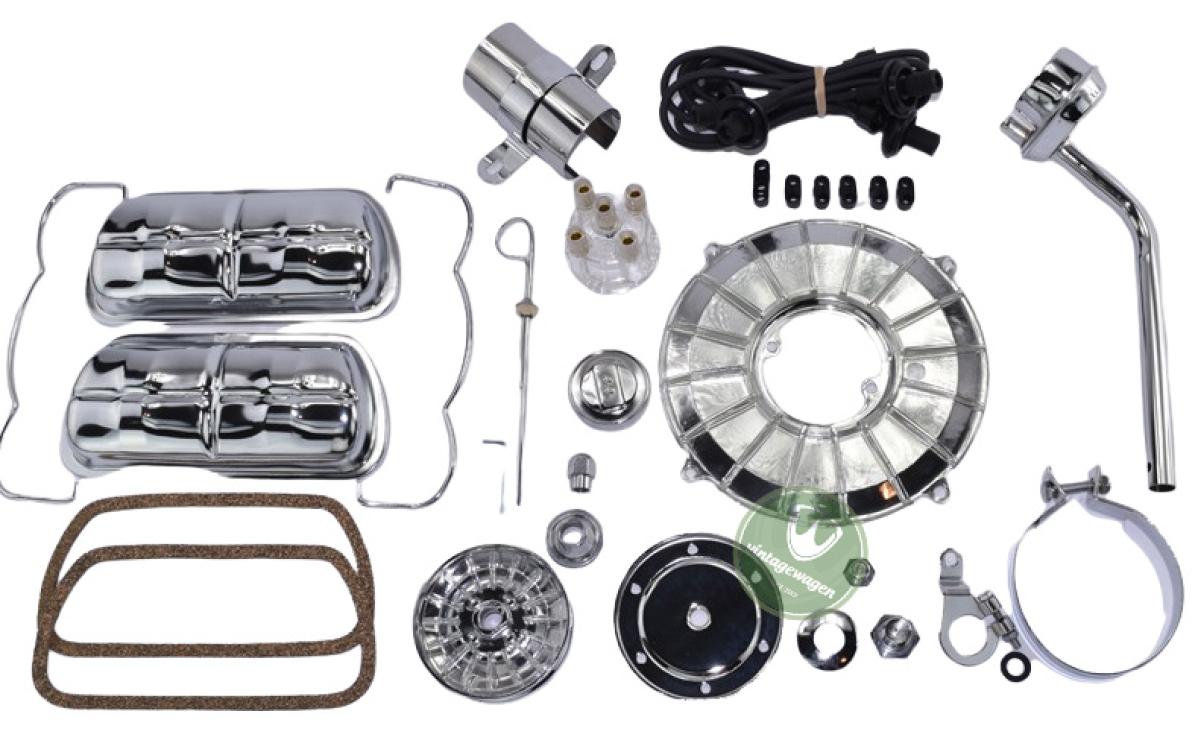 Kit Cromado Colorido Completo Motor, Transparente, Empi, Cristal 00-8656-0 | Fusca 1949-96, Kombi 1950-05 SKU: 00-8656-0