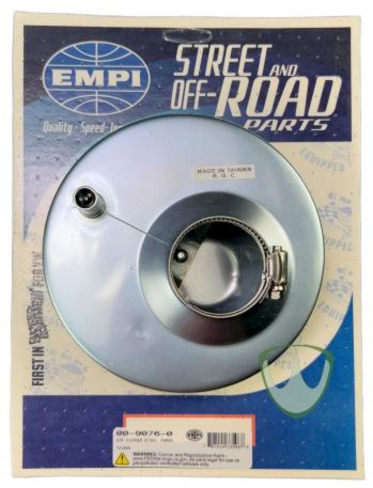 Filtro Ar Redondo Com Refill De Papel Cromado, Empi 00-9076-0 | Fusca 1949-96, Kombi 1950-05 SKU: 00-9076-0