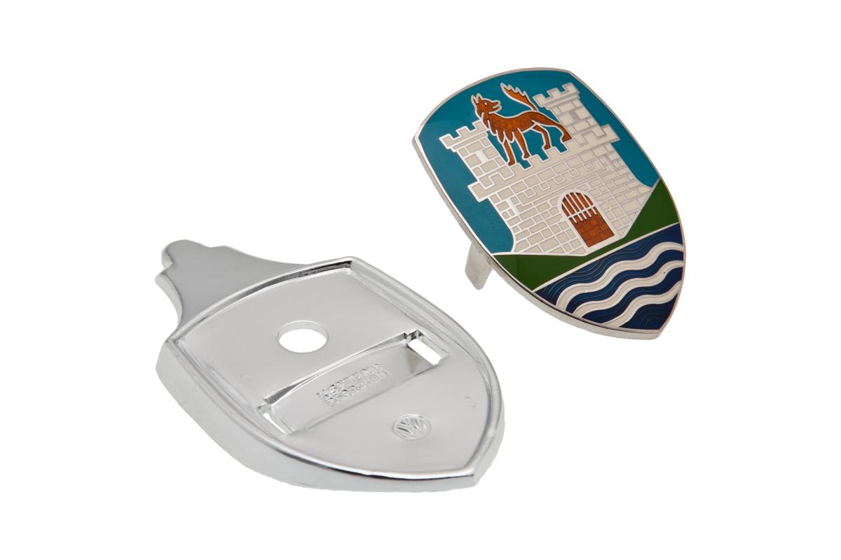 Emblema Raposinha E Suporte Capo Fusca Alemão - Vintagewagen 113853621agr | Fusca 1951-59 SKU: 113853621AGR