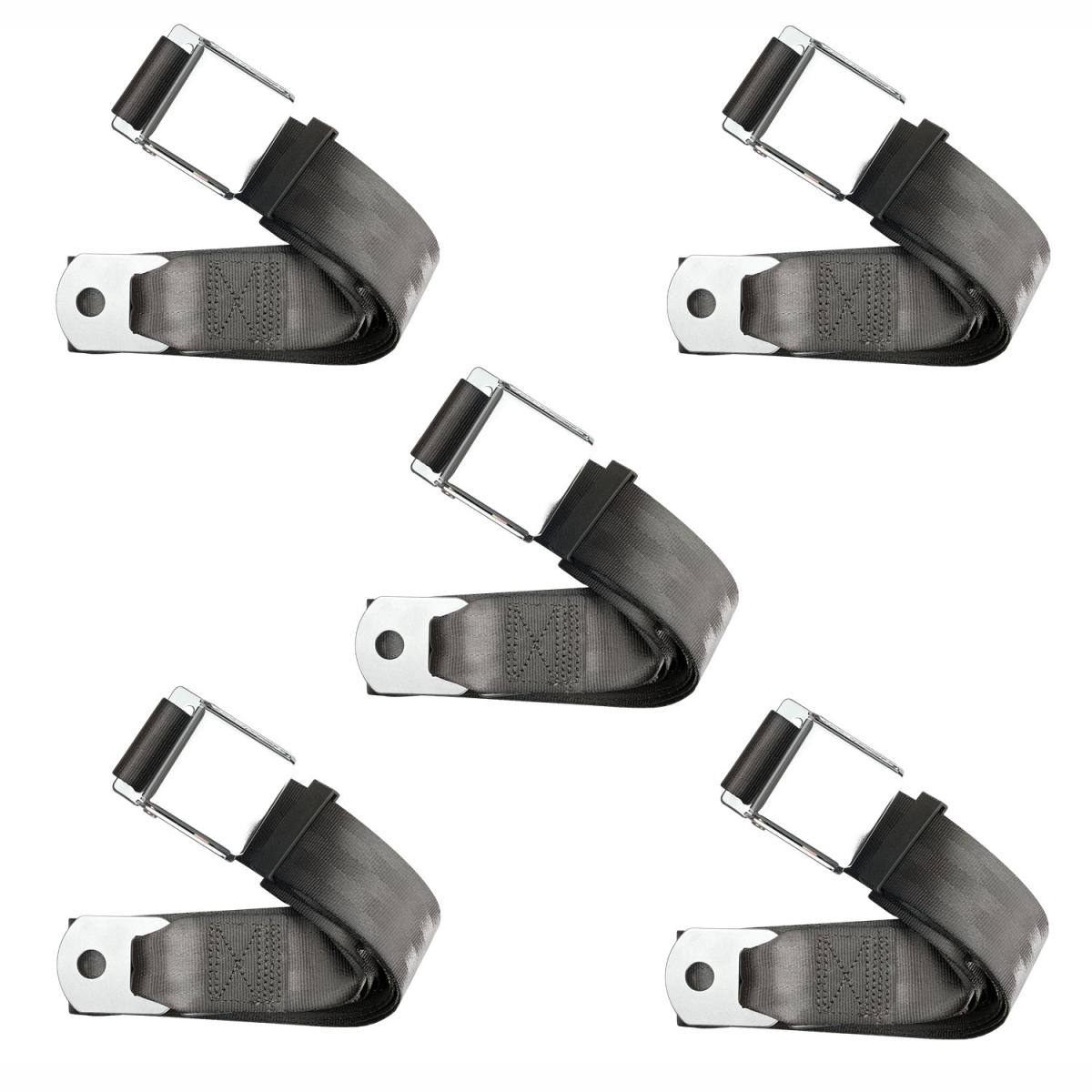 Kit De Cinto De Segurança Com Fivela Cromada Aviação, Retrobelt, 2 Pontos Cinza-carvão / 60 Pol (152 Cm) 258-chr-60-5 | Fusca 1949-96, Kombi 1950-14 SKU: 258-CHR-60-5