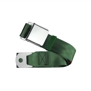 Cinto De Segurança Com Fivela Cromada Aviação, Retrobelt, 2 Pontos Verde / 60 Pol (152 Cm) 258-dkg-60 | Fusca 1949-96, Kombi 1950-14