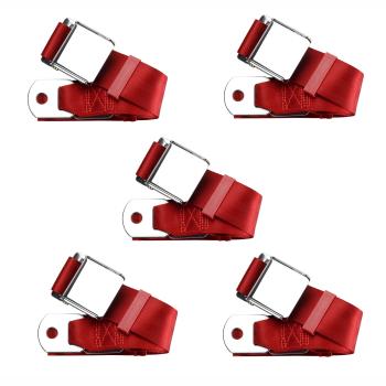 Kit De Cinto De Segurança Com Fivela Cromada Aviação, Retrobelt, 2 Pontos Vermelho-escuro / 60 Pol (152 Cm), Vermelho Escuro /  258-dkr-60-5 | Fusca 1949-96, Kombi 1950-14