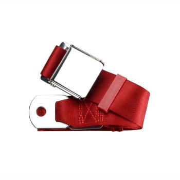 Cinto De Segurança Com Fivela Cromada Aviação, Retrobelt, 2 Pontos Vermelho Escuro 60 Pol 152 Cm, 60 Pol (152 Cm) 258-dkr-60 | Fusca 1949-96, Kombi 1950-14