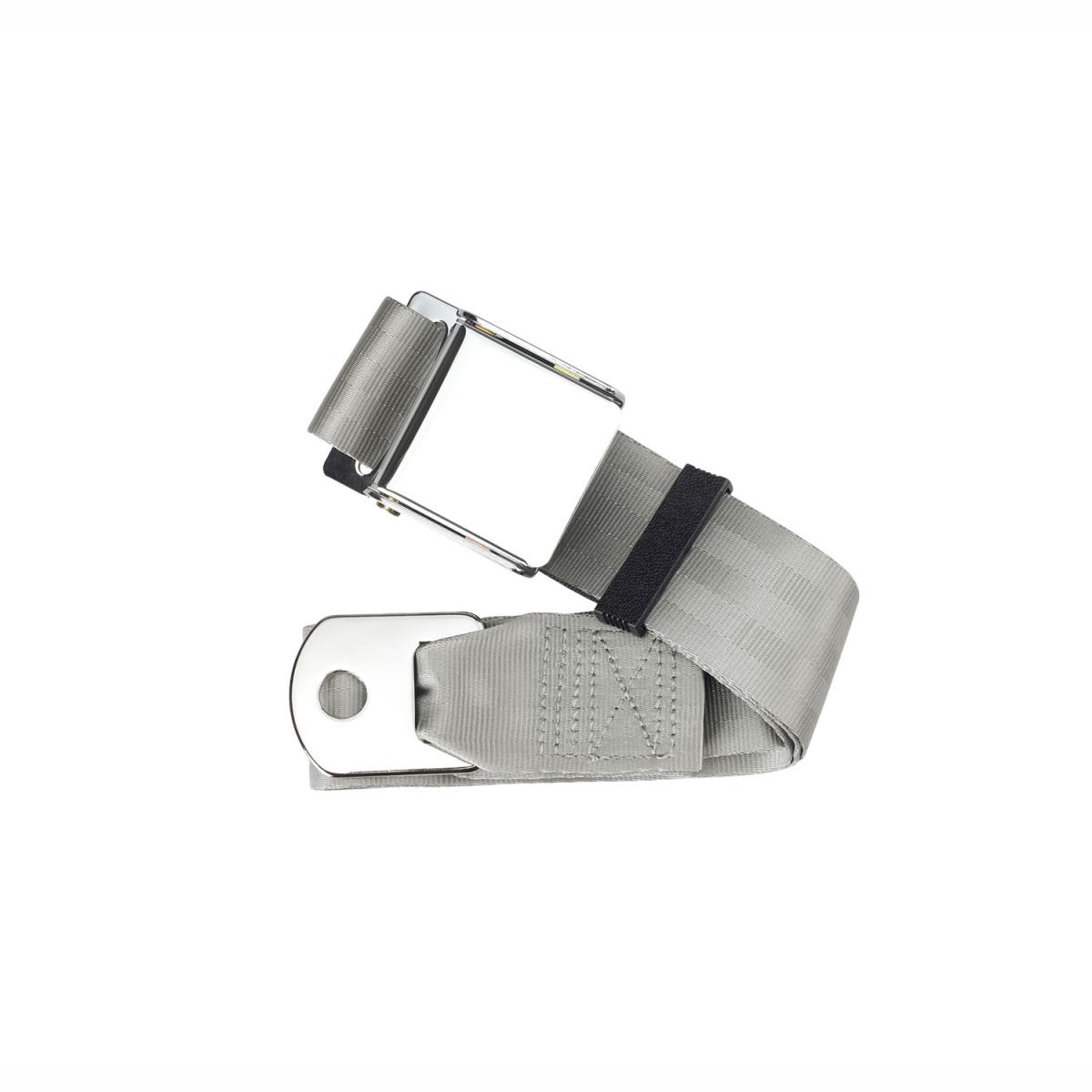 Cinto De Segurança Com Fivela Cromada Aviação, Retrobelt, 2 Pontos Cinza-prata / 60 Pol (152 Cm), Cinza Prata /  258-sil-60 | Fusca 1949-96, Kombi 1950-14 SKU: 258-SIL-60