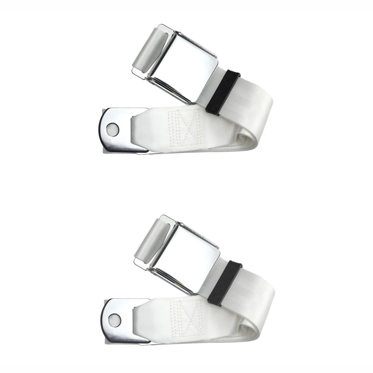 Par De Cinto De Segurança Com Fivela Cromada Aviação, Retrobelt, 2 Pontos Branca / 60 Pol (152 Cm) 258-wht-2 | Fusca 1949-96, Kombi 1950-14 SKU: 258-WHT-2