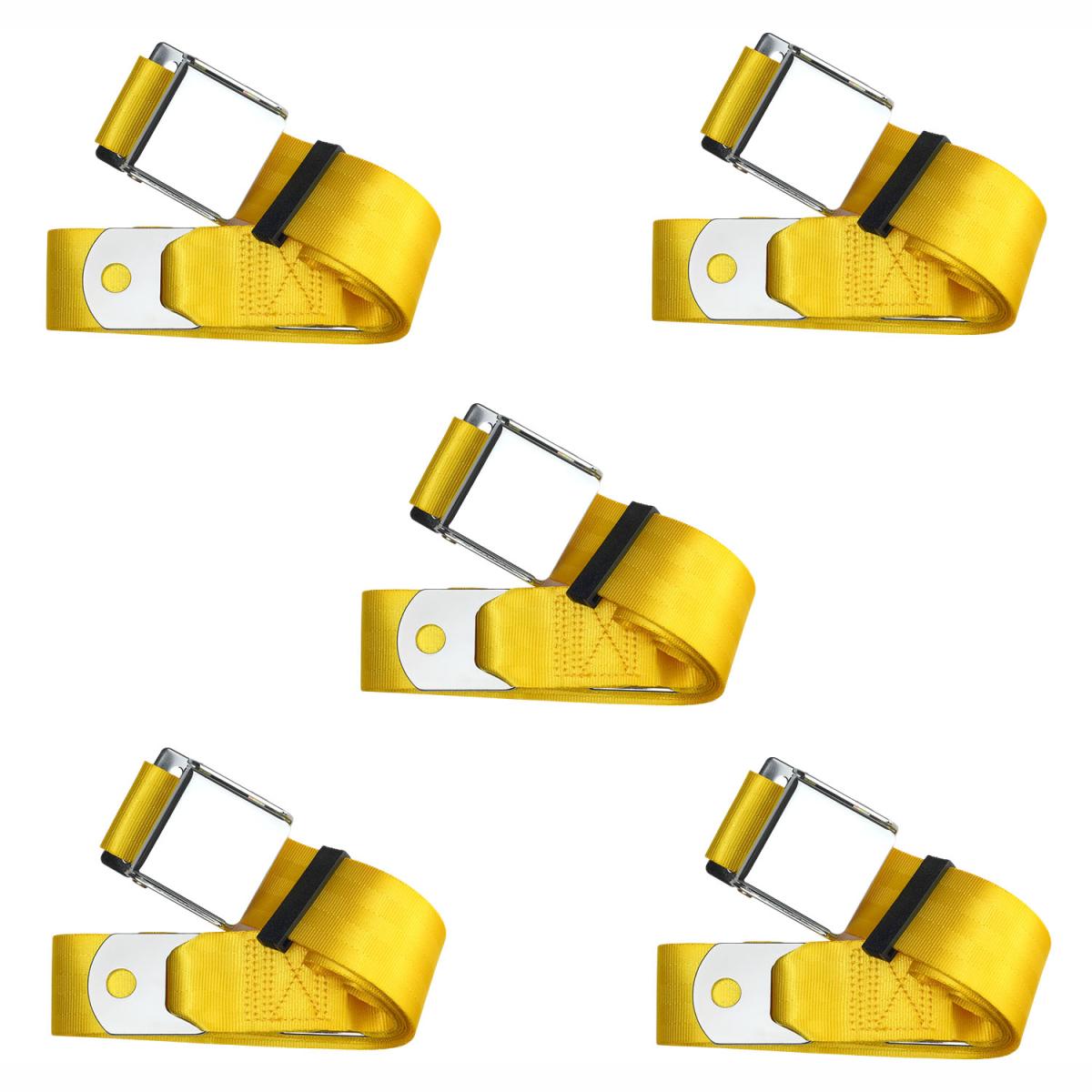 Kit De Cinto De Segurança Com Fivela Cromada Aviação, Retrobelt, 2 Pontos Amarela / 60 Pol (152 Cm), Amarelo E Preto /  258-yel-5 | Fusca 1949-96, Kombi 1950-14 SKU: 258-YEL-5