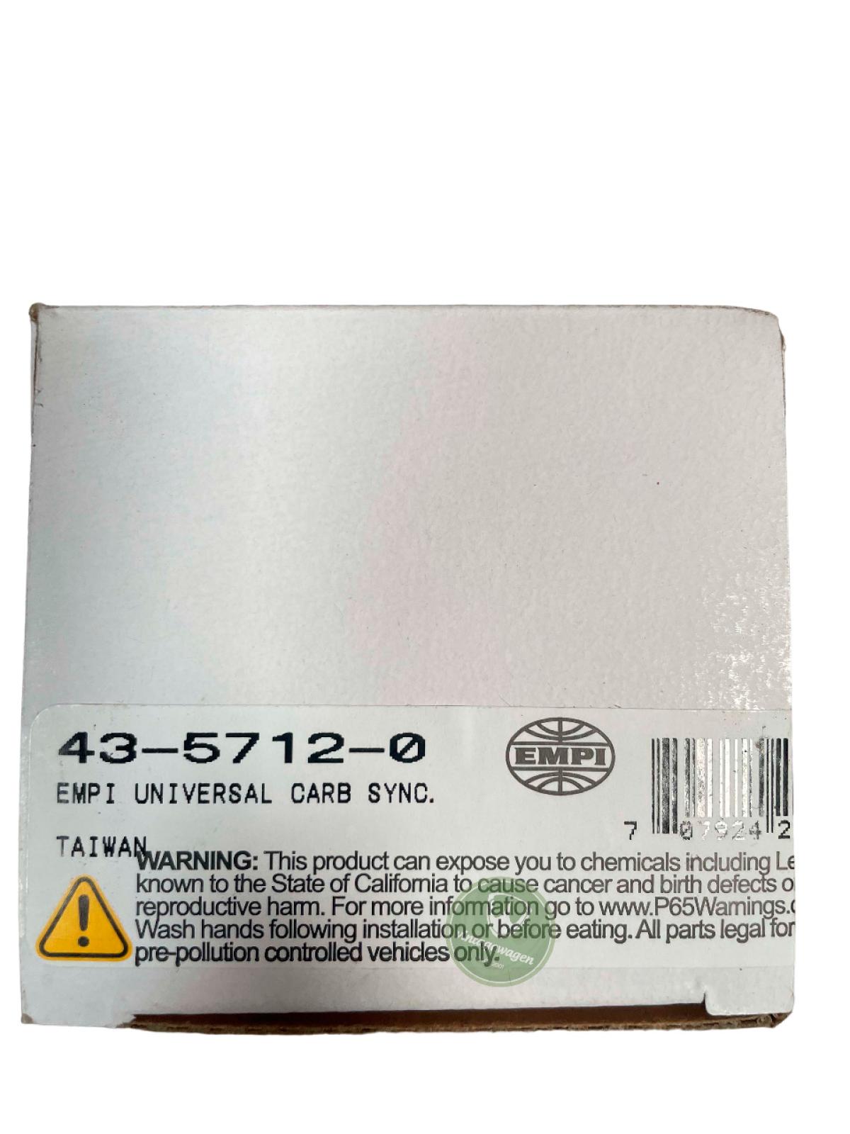 Kit Ajuste Equalizador De Carburadores Dupla Weber, Solex, Empi 43-5712-0 | Fusca 1949-96, Kombi 1960-05 SKU: 43-5712-0