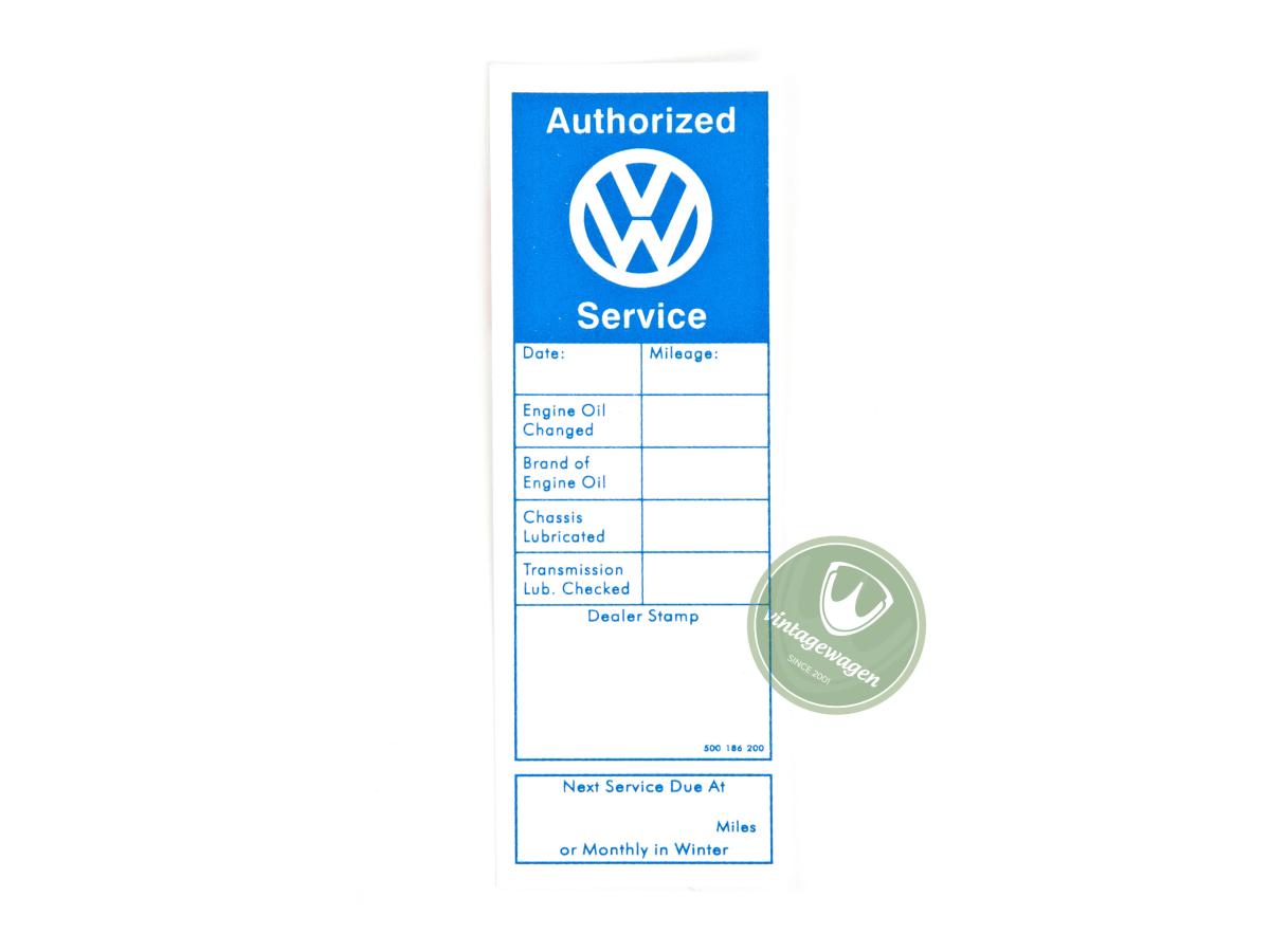 Adesivo "authorized Vw Service" Zvw29 | Fusca 1949-96, Kombi 1950-14 SKU: ZVW29